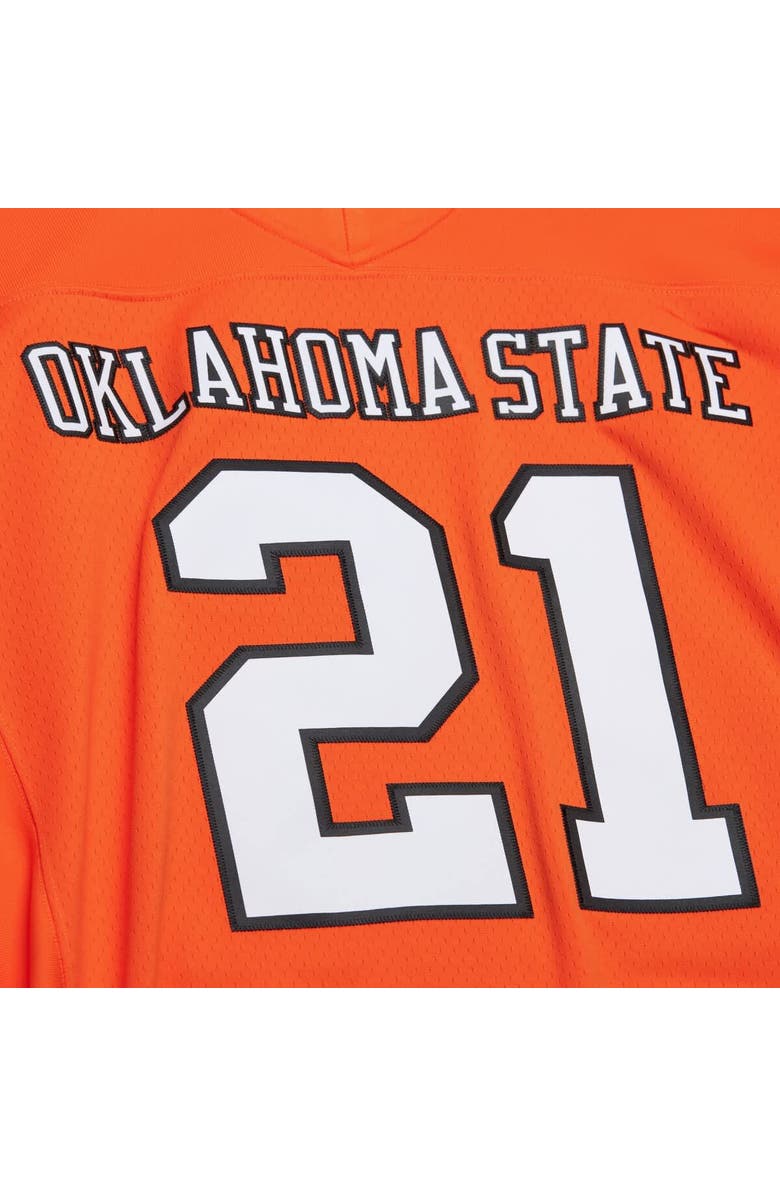 Mitchell & Ness Men's Mitchell & Ness Barry Sanders Orange Oklahoma State Cowboys 1987 Replica Jersey, Alternate, color,