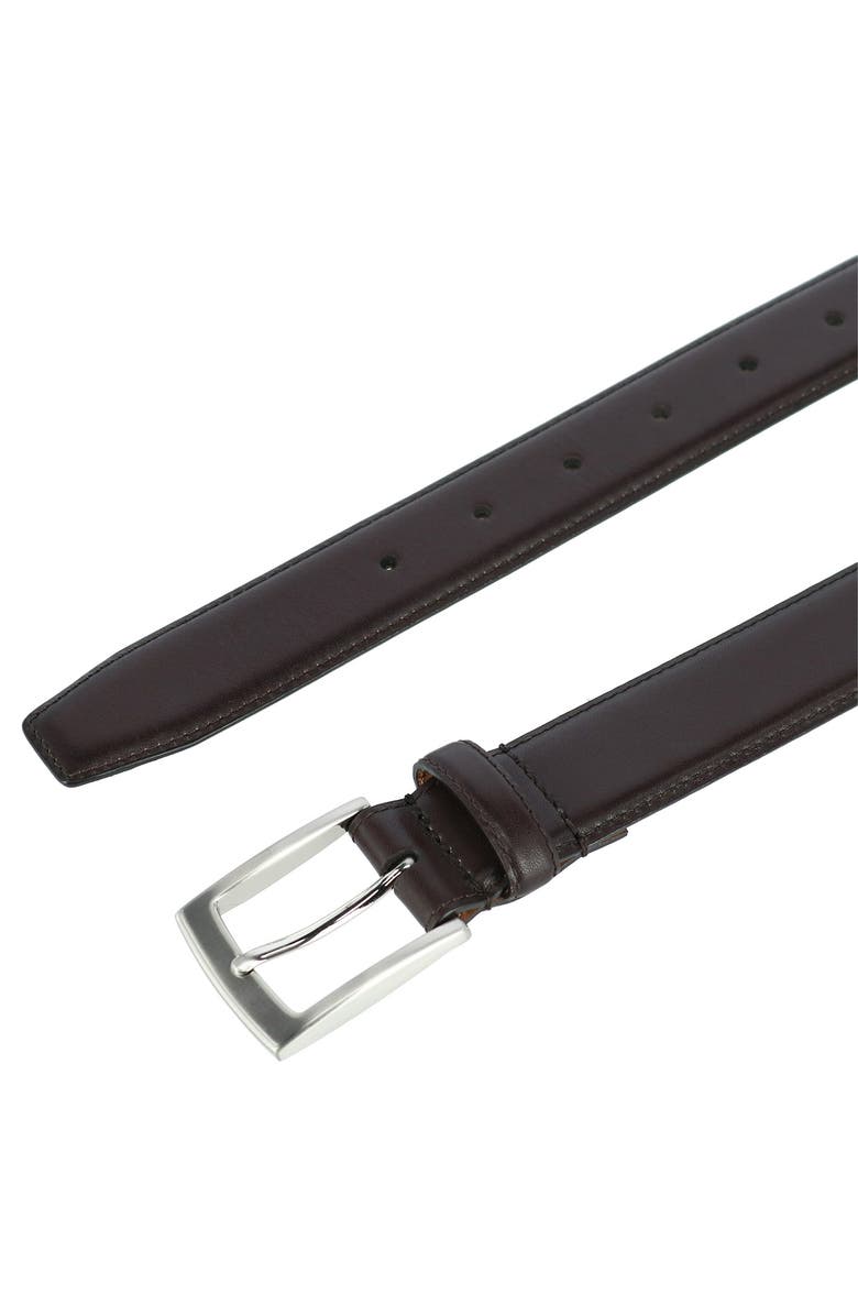 PHENIX Stitched Feathered Edge Leather Belt, Alternate, color, 