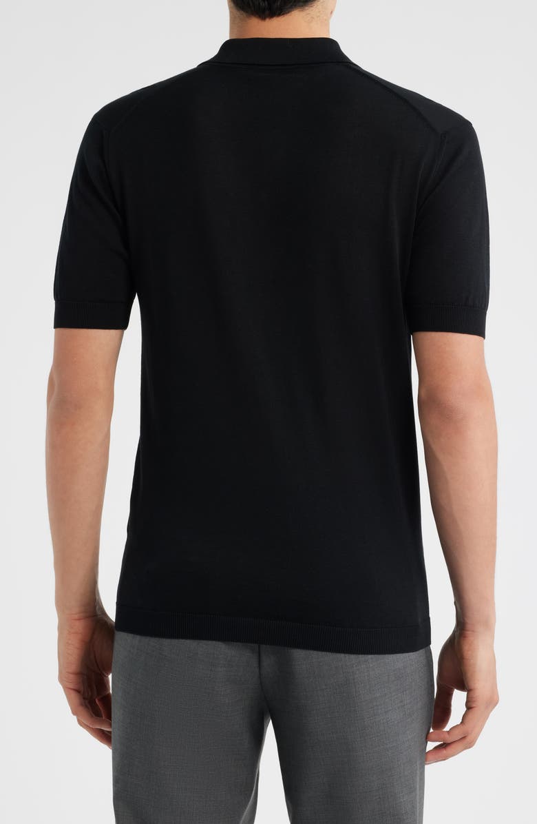 Jack Victor Tupper Organic Cotton & Silk Polo, Alternate, color, Black