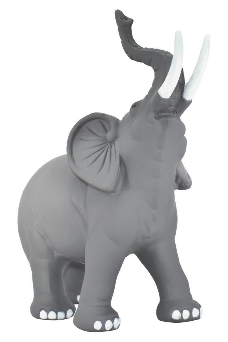 Solid Elephant Sculpture, Main, color, MATTE GREY STONE