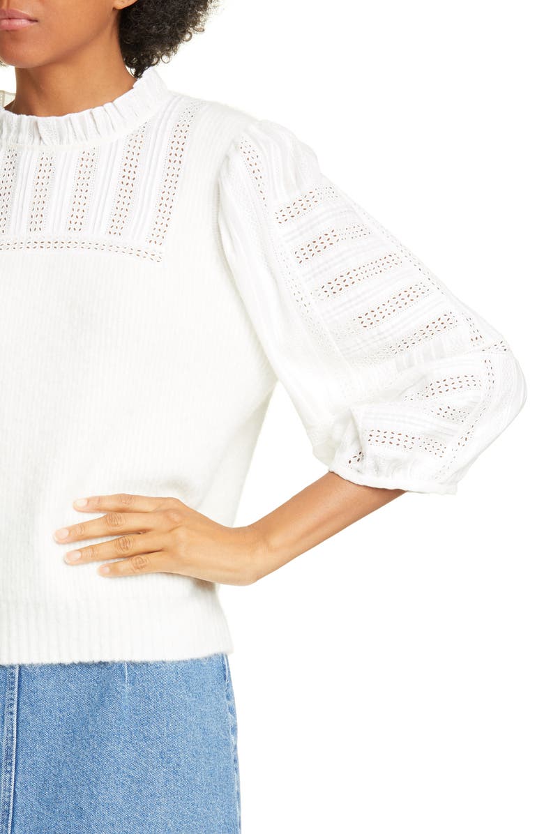 Sea Pascale Mixed Media Sweater, Alternate, color, 