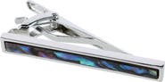 Trafalgar Mother of Pearl Stately Silver Tie Bar