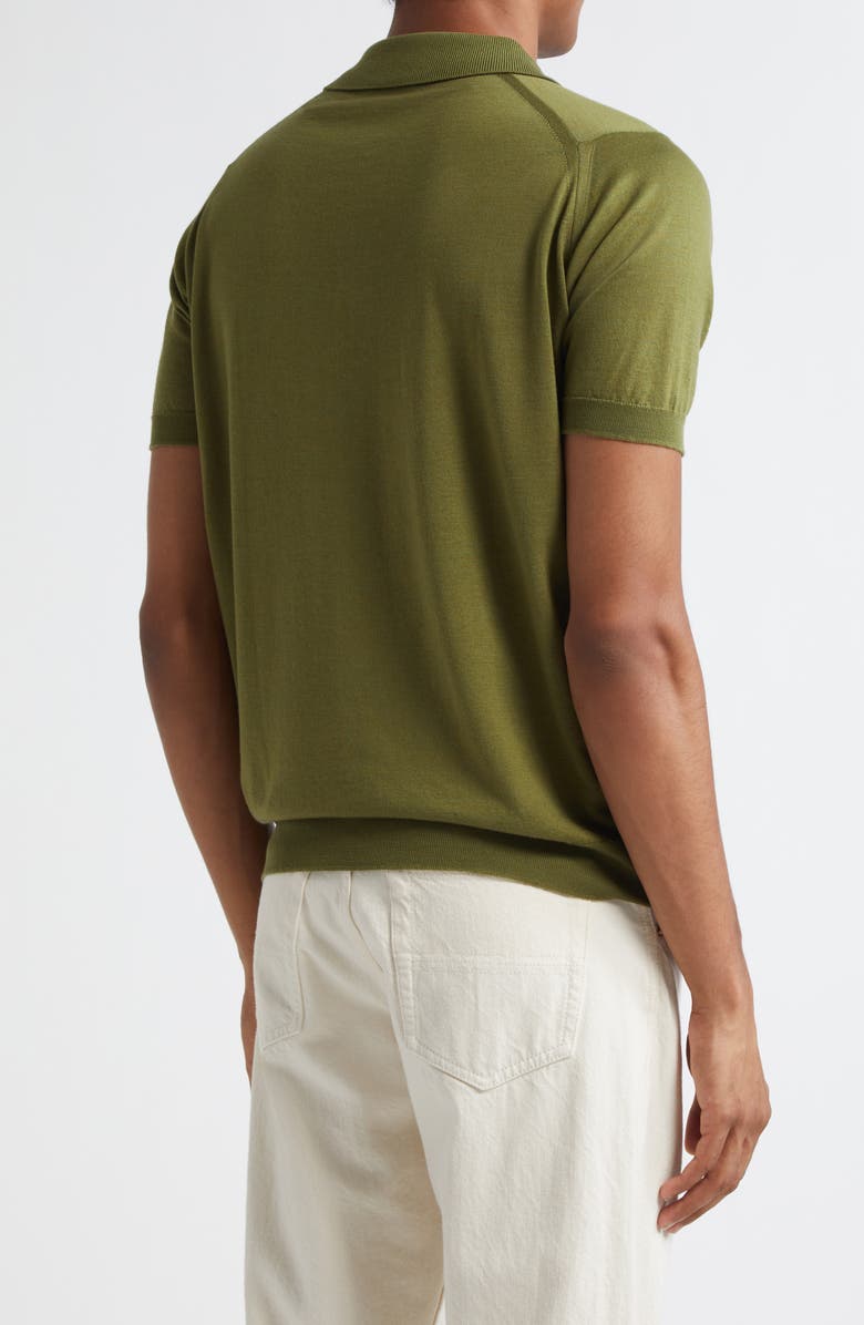 John Smedley Leyburn Merino Wool & Sea Island Cotton Gauze Polo, Alternate, color, Verne