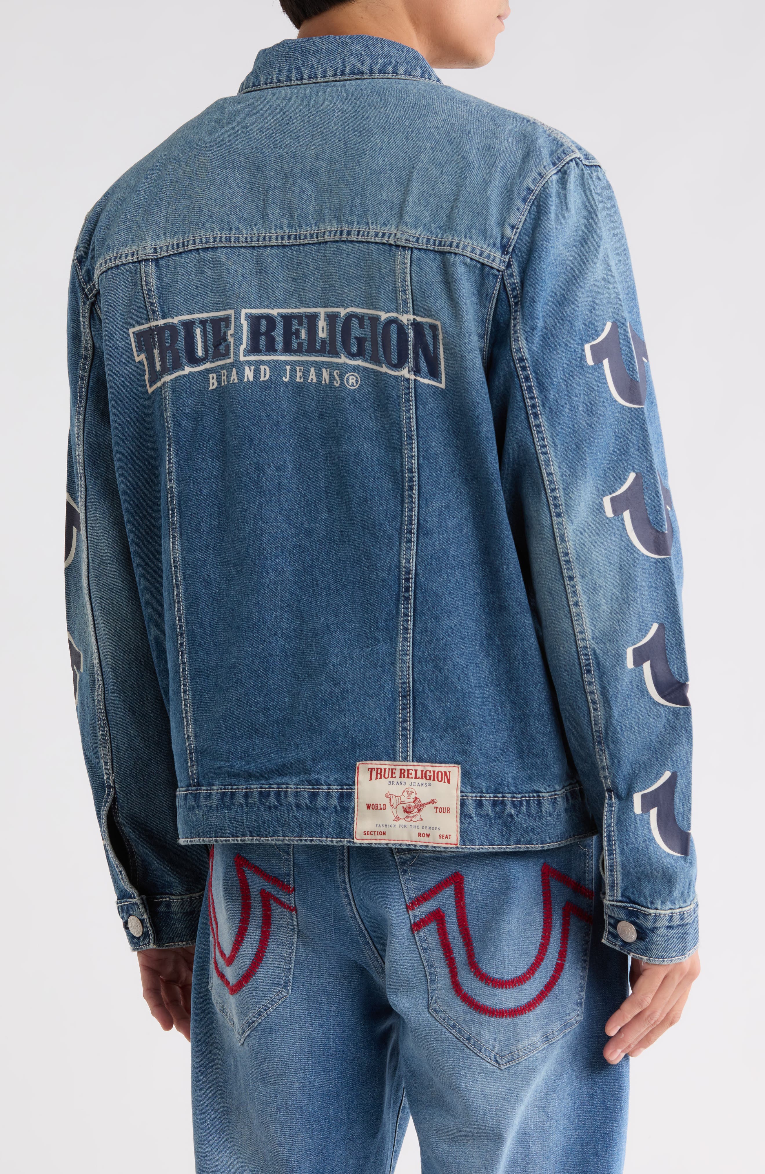 True Religion Jesse Horseshoe Print Denim Jacket (Men) | Nordstromrack