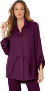 Roaman's Georgette Overlay Big Shirt