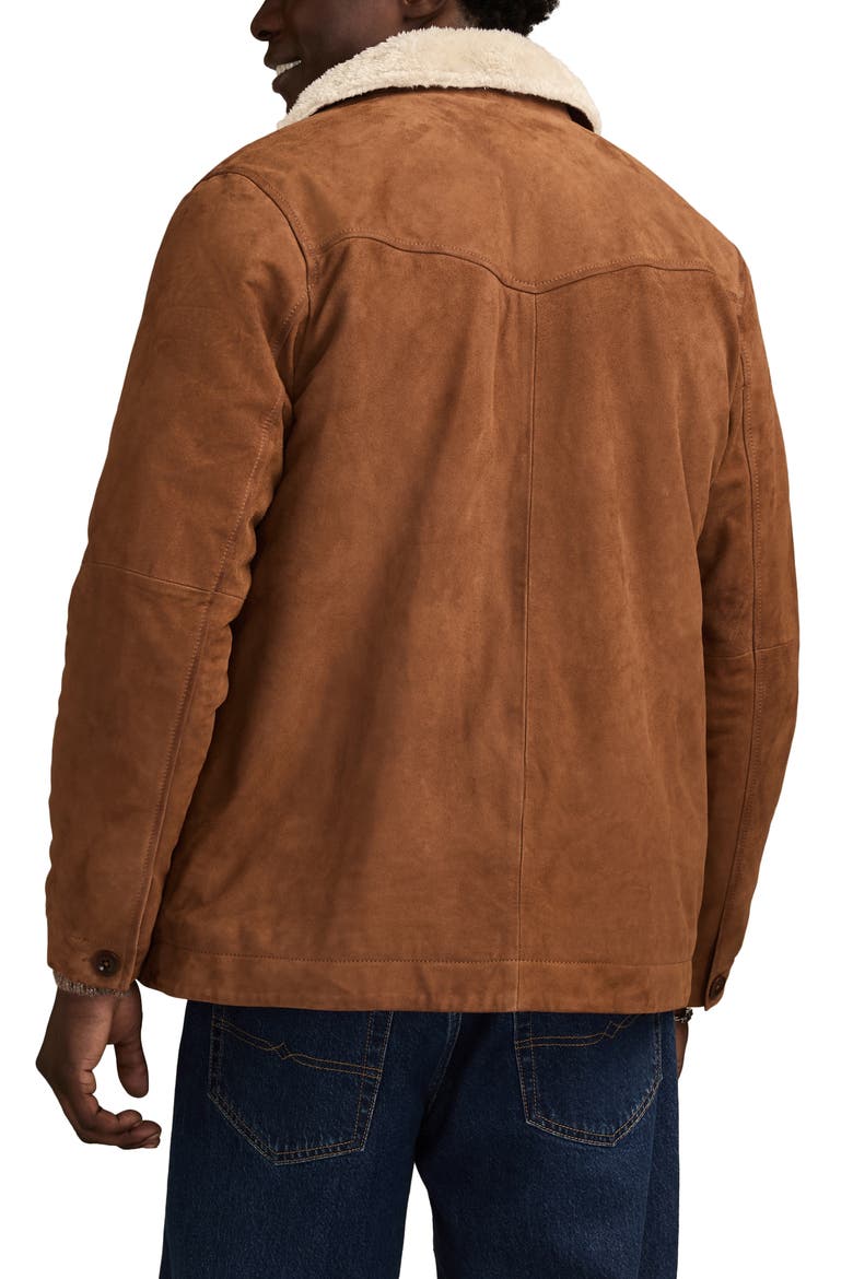 Faux Shearling Ranch Coat, Alternate, color, DARK TAN