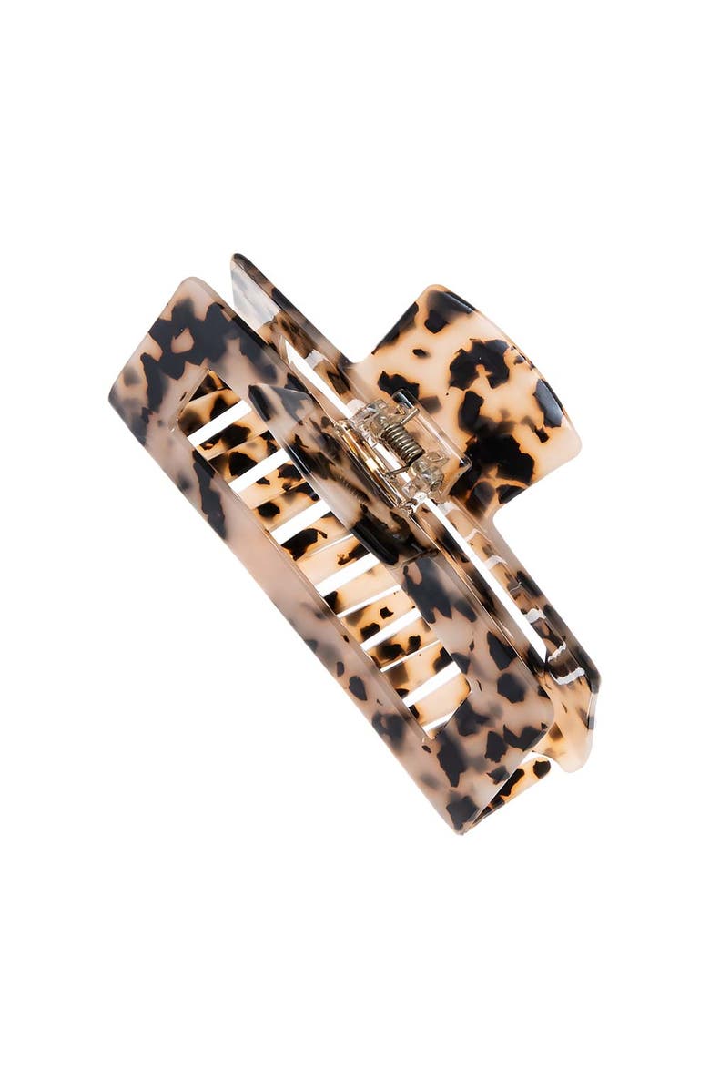 BY ADINA EDEN Jumbo Open Rectangle Hair Claw Clip, Alternate, color, Light Tortoise