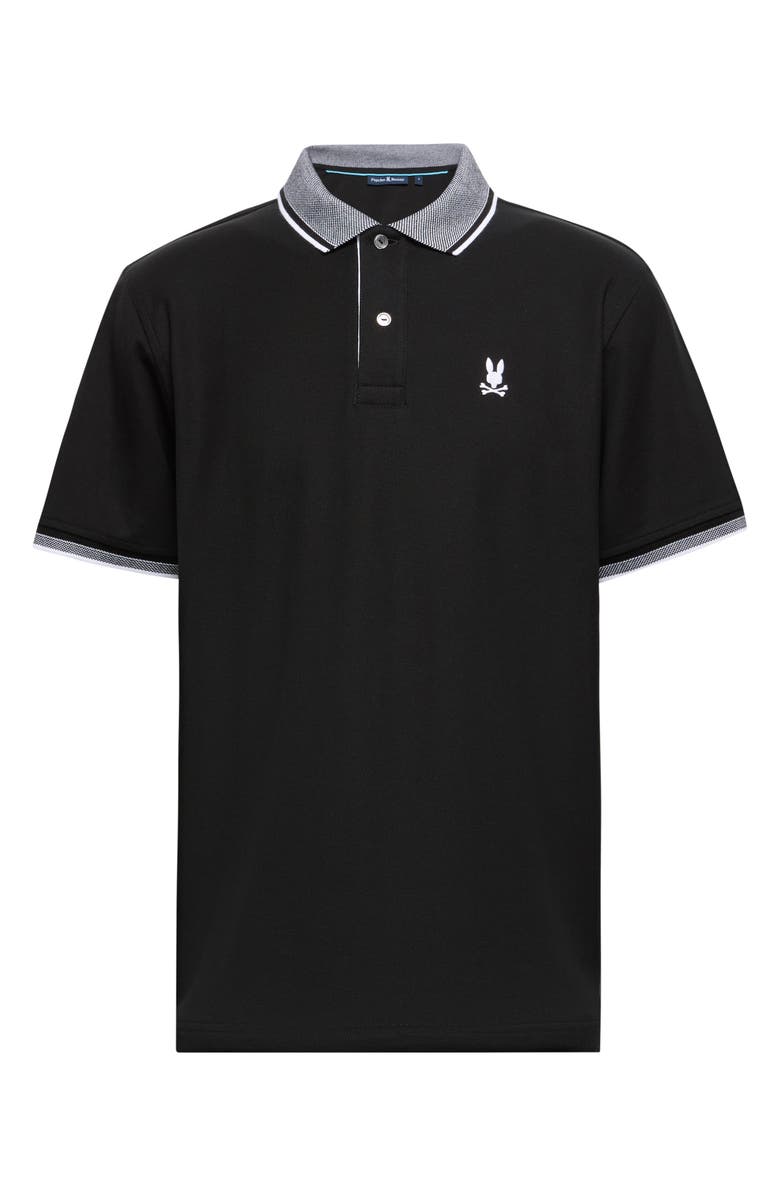 Psycho Bunny Evandale Tipped Piqué Polo, Alternate, color, 