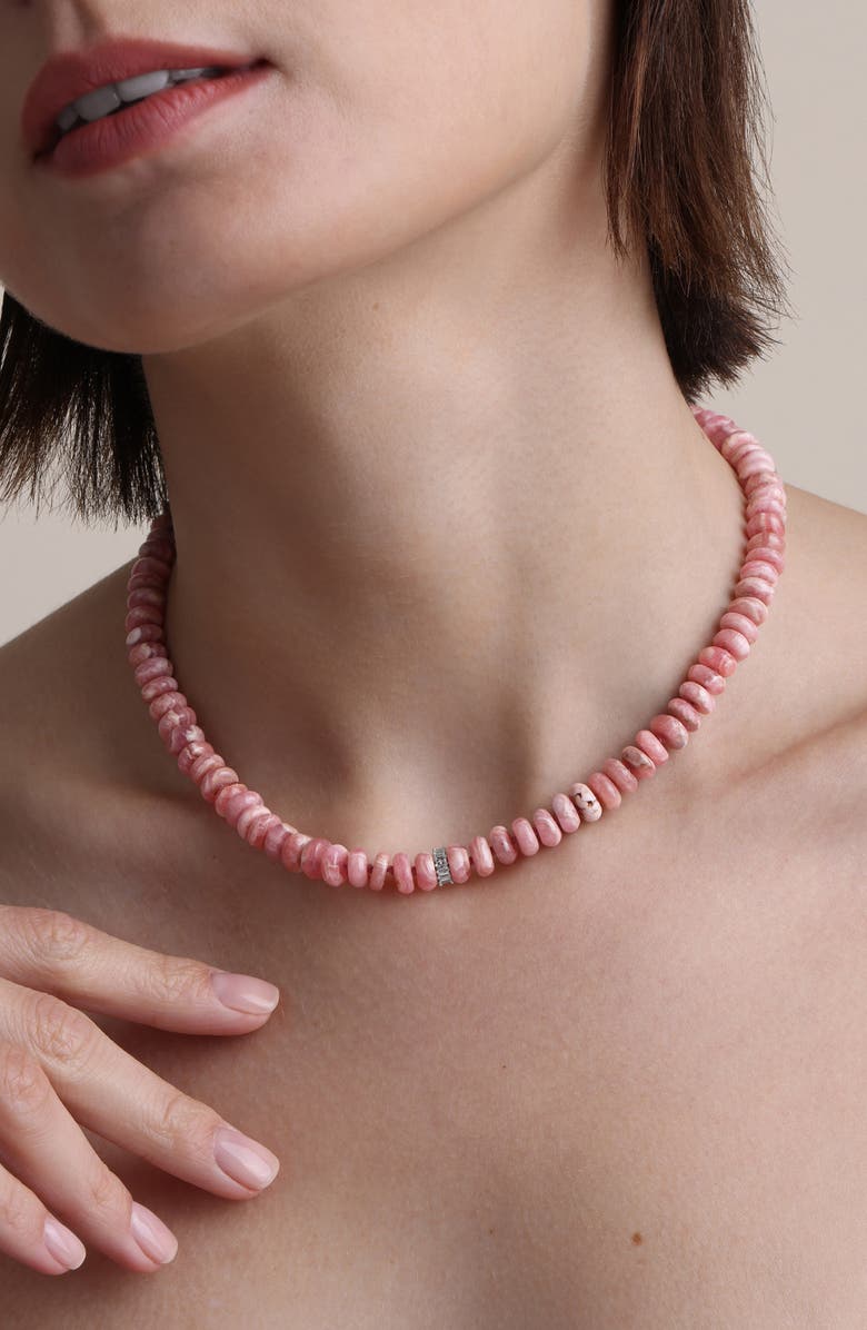 Adina Reyter Desert Rose Beaded Necklace, Alternate, color, Pink