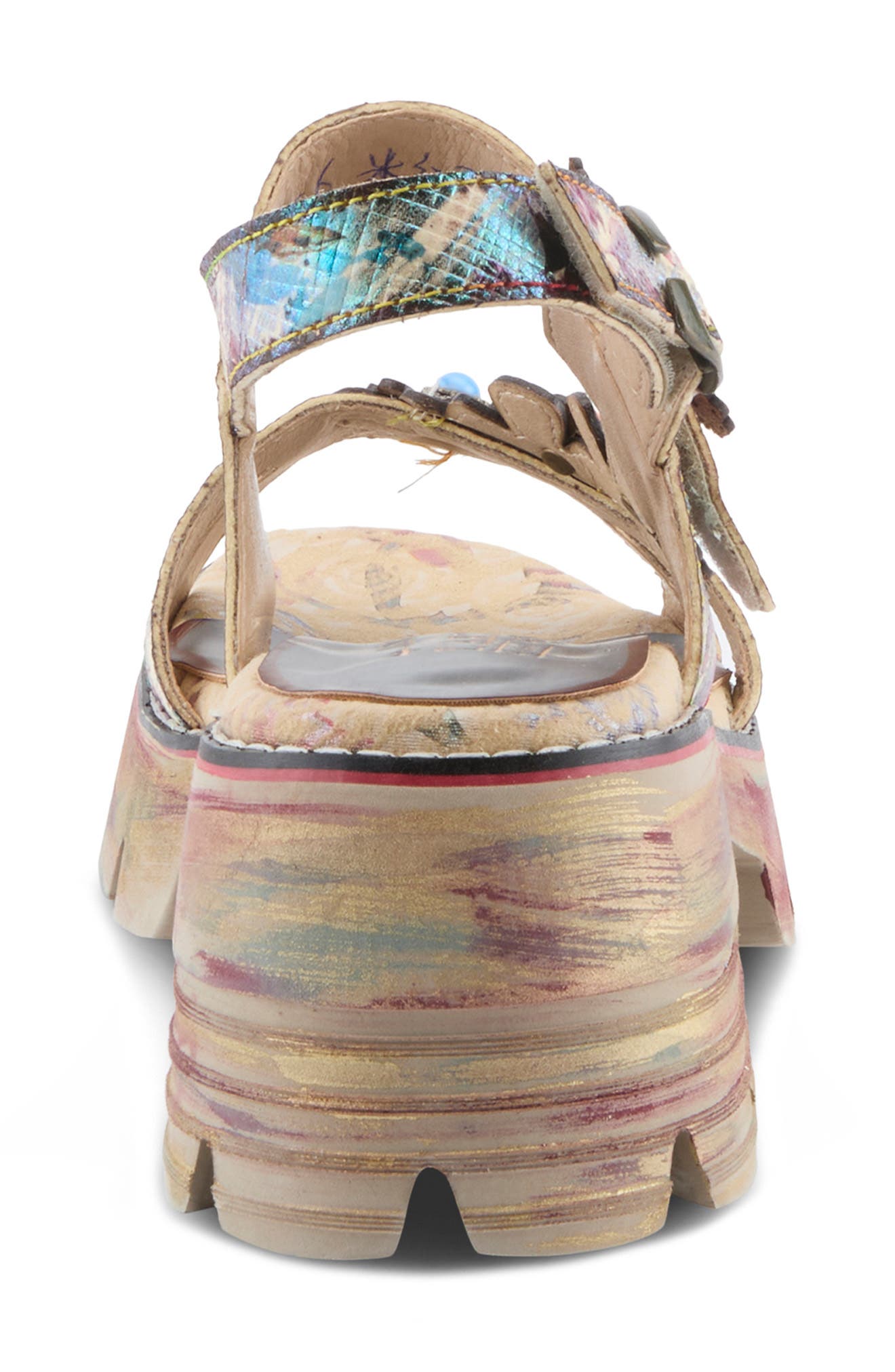 L'Artiste by Spring Step Macha Lug Sole Sandal, Alternate, color, Plum Multi