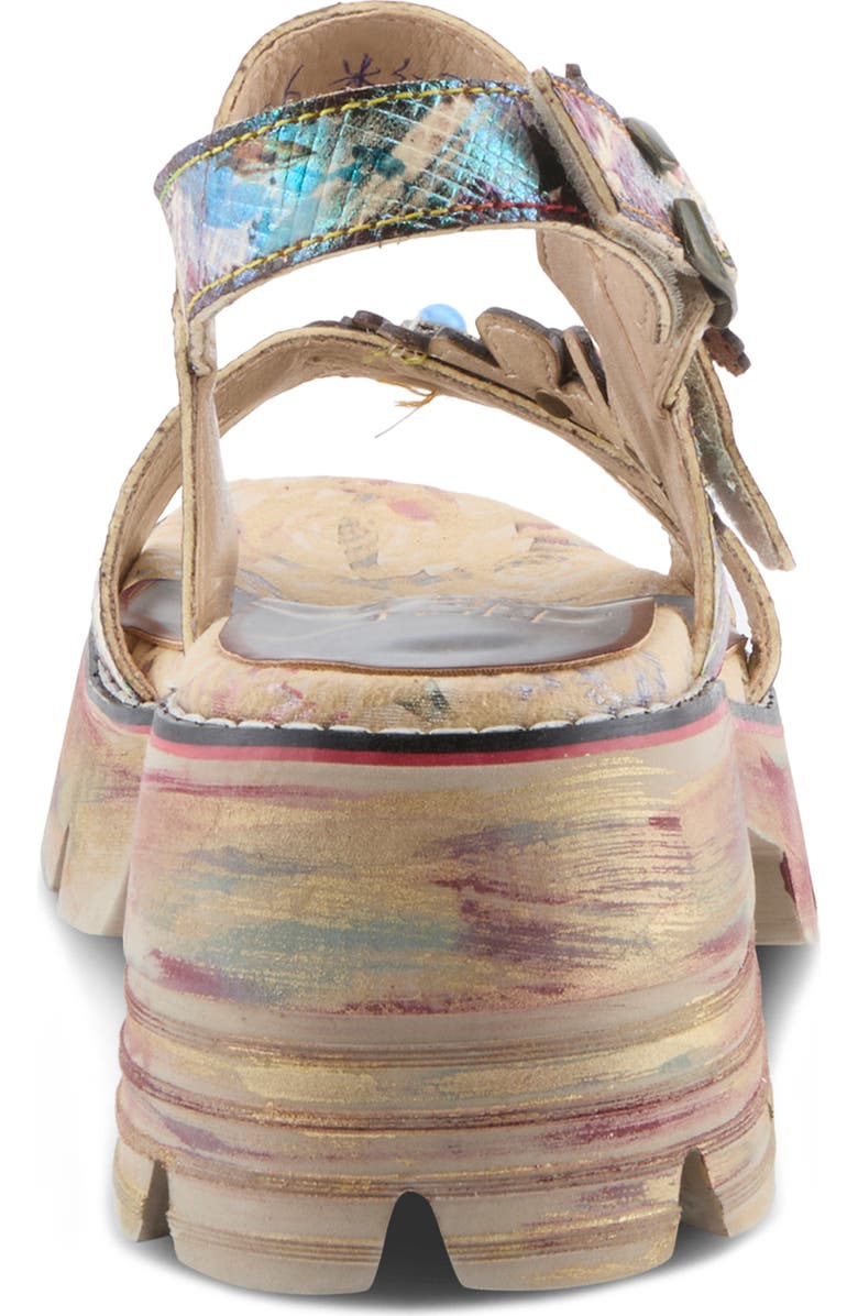 L'Artiste by Spring Step Macha Lug Sole Sandal, Alternate, color, Plum Multi