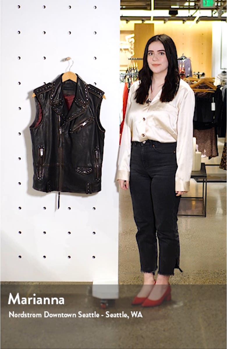 Bruce Leather Biker Vest, sales video thumbnail