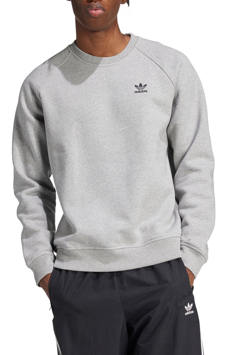 adidas Originals Trefoil Essentials Crewneck Sweatshirt, Main, color, 