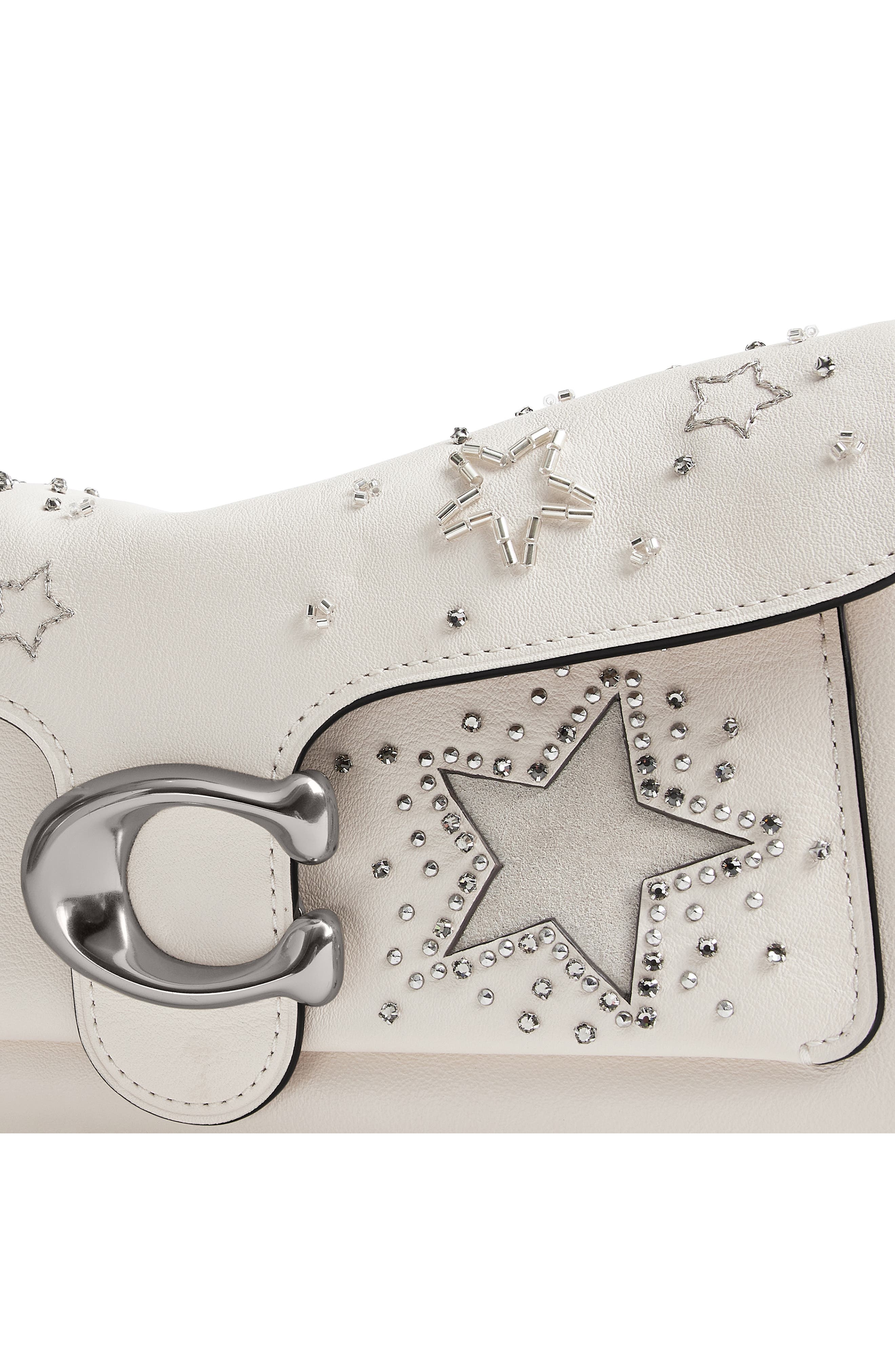 Celestial Embroidery Tabby Shoulder Bag 26 Leather, Alternate, color, LH/ CHALK