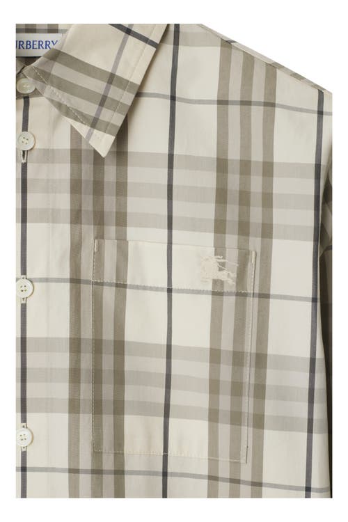 Shop Burberry Regular Fit Check Cotton Shirt