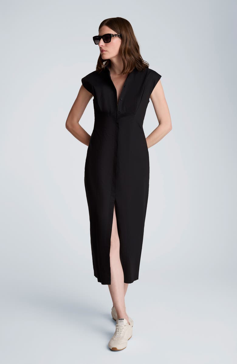 Kenneth Cole Pleated Maxi Shirtdress, Alternate, color, 