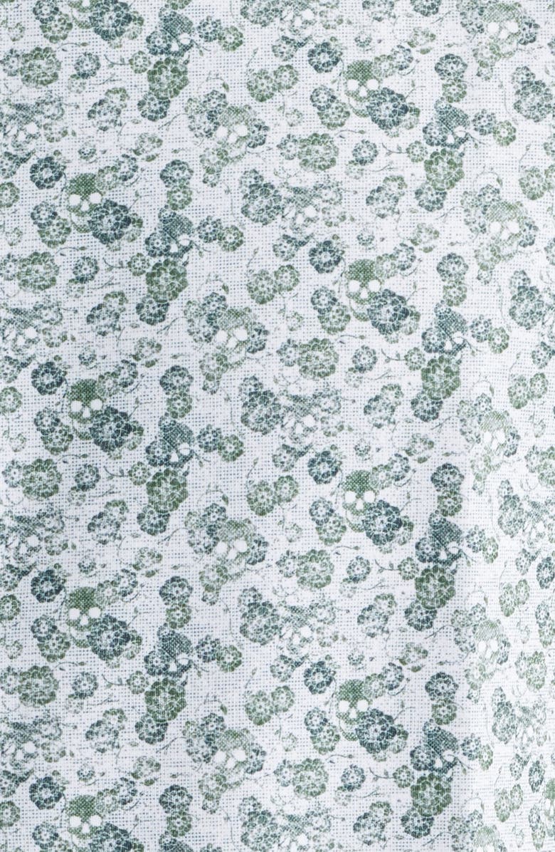 Stone Rose Trim Fit Techno Stretch Skulls Print Short Sleeve Performance Button-Up Shirt, Alternate, color,