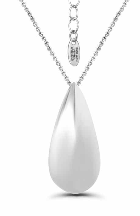 Christian Siriano New York Sculpted Teardrop Pendant Necklace