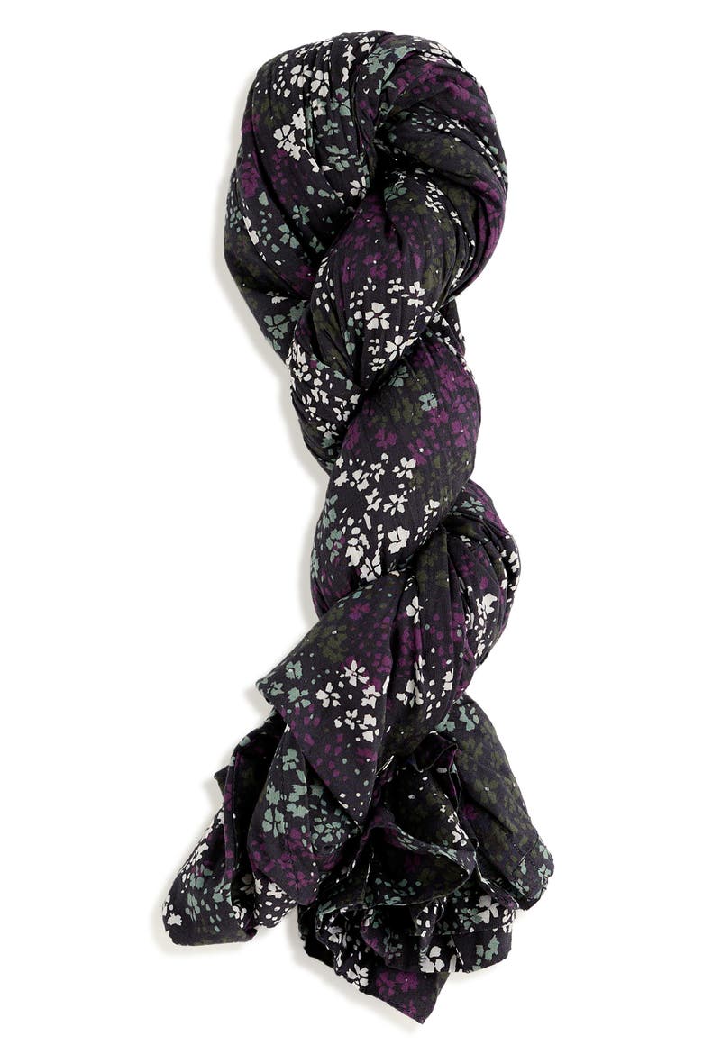Larissa Crinkled Organic Cotton Shirt, Alternate, color, SPECKLED DITSY MIX