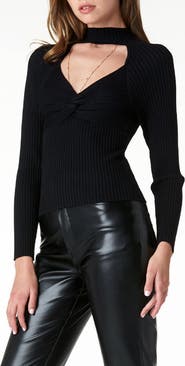 Tart Aurelie Mock Neck Keyhole Sweater Top