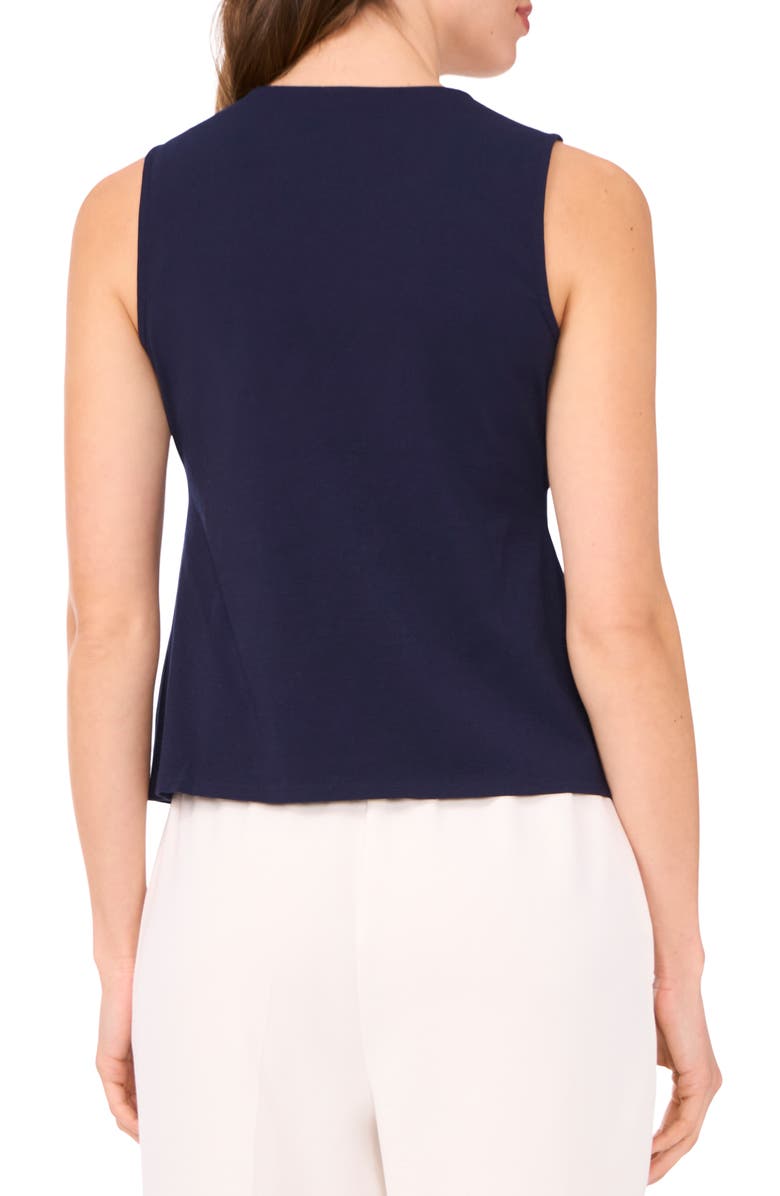 Halogen<sup>®</sup> Twist Front Sleeveless Cotton Knit Top, Alternate, color, Classic Navy