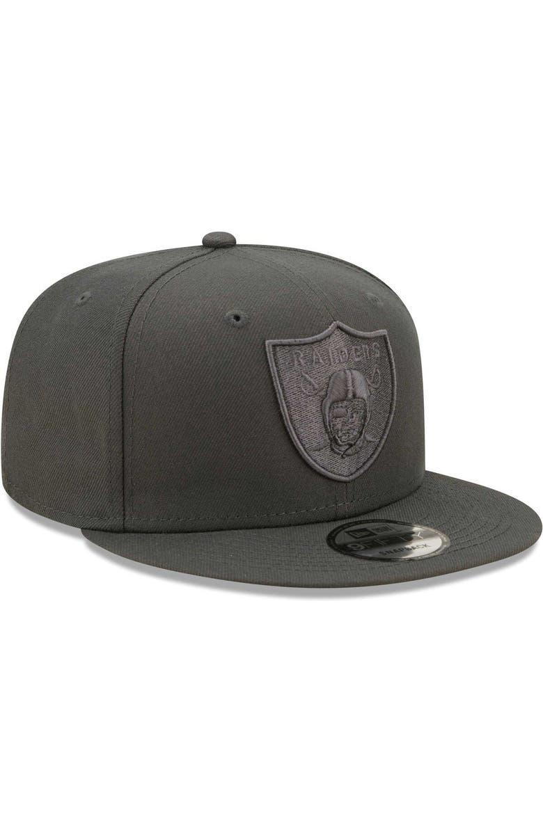New Era Men's New Era Graphite Las Vegas Raiders Color Pack 9FIFTY Snapback Hat, Alternate, color, 