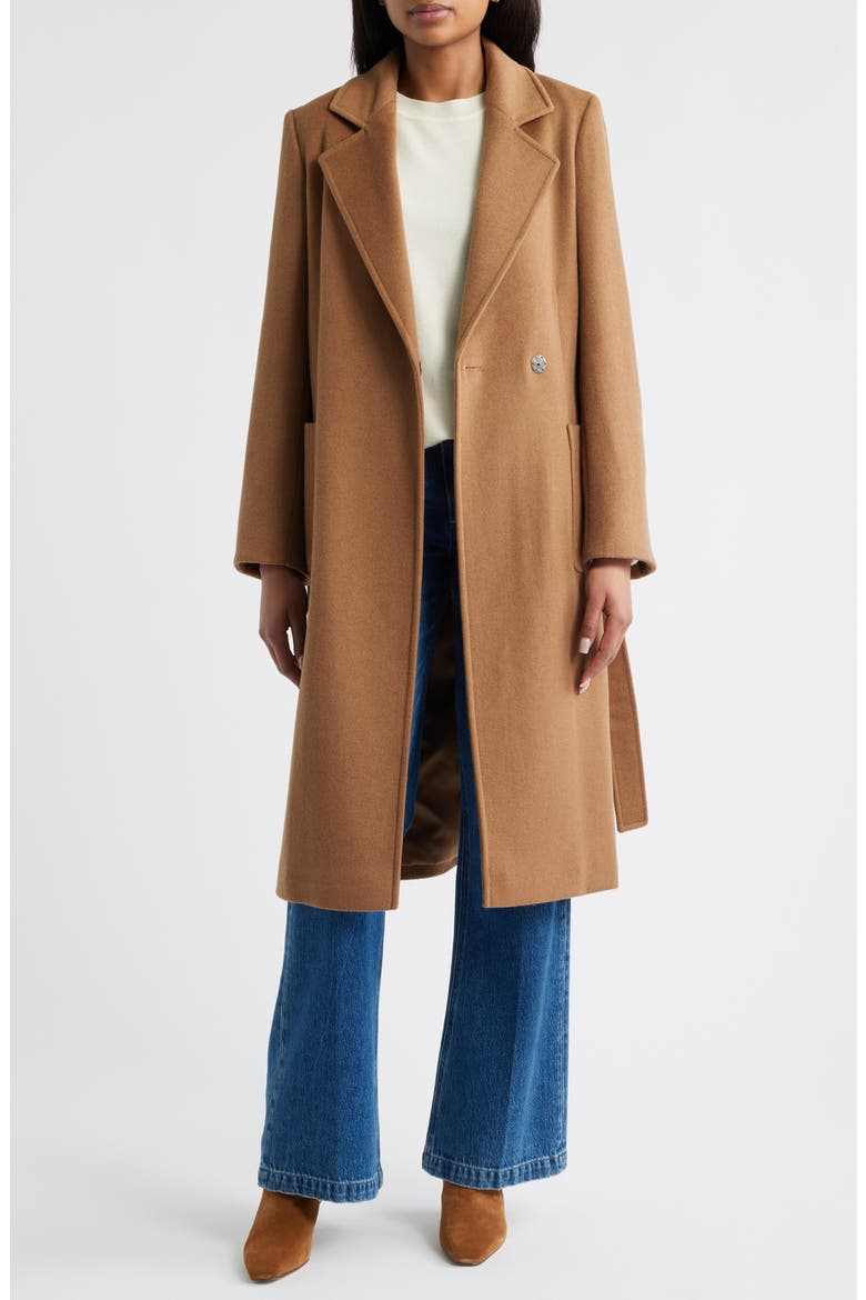 Longline Wrap Coat, Alternate, color, VICUNA