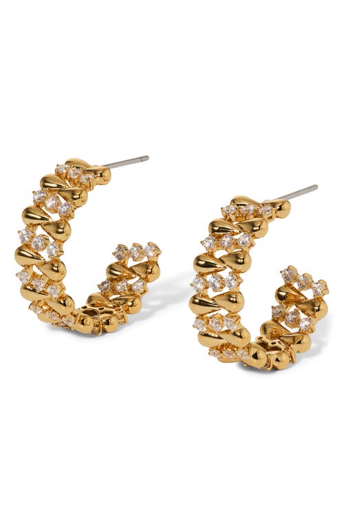 Nadri Pisa Pavé Hoop Earrings In Gold