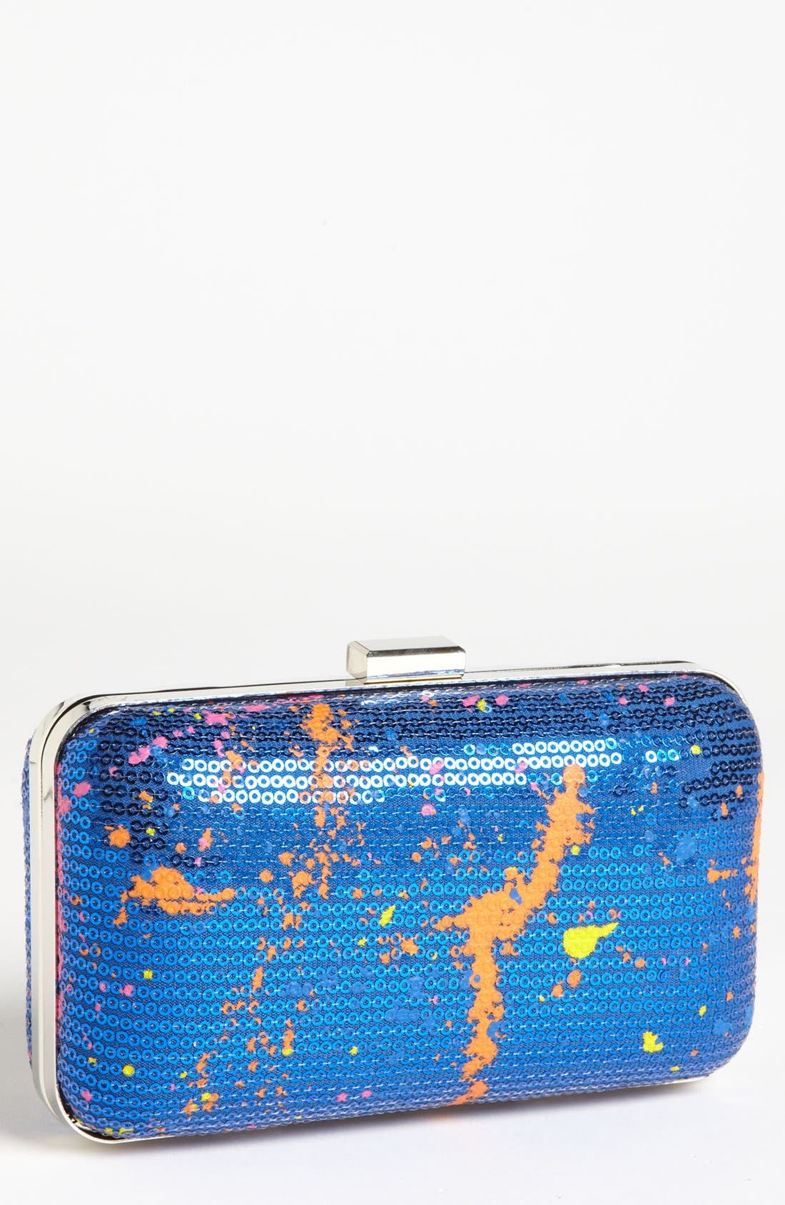'Graffiti' Clutch, Main, color, COBALT