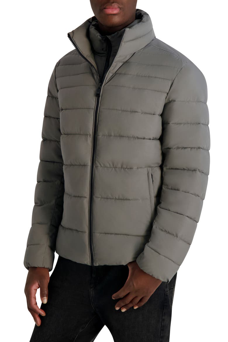 Quilted Midweight Puffer Jacket, Alternate, color, CHARCOAL