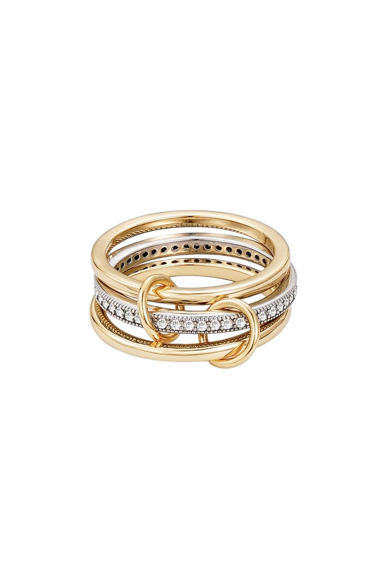 Interlocking Stacked Cubic Zirconia Rings, Main, color, MULTI