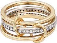 Adornia Interlocking Stacked Cubic Zirconia Rings