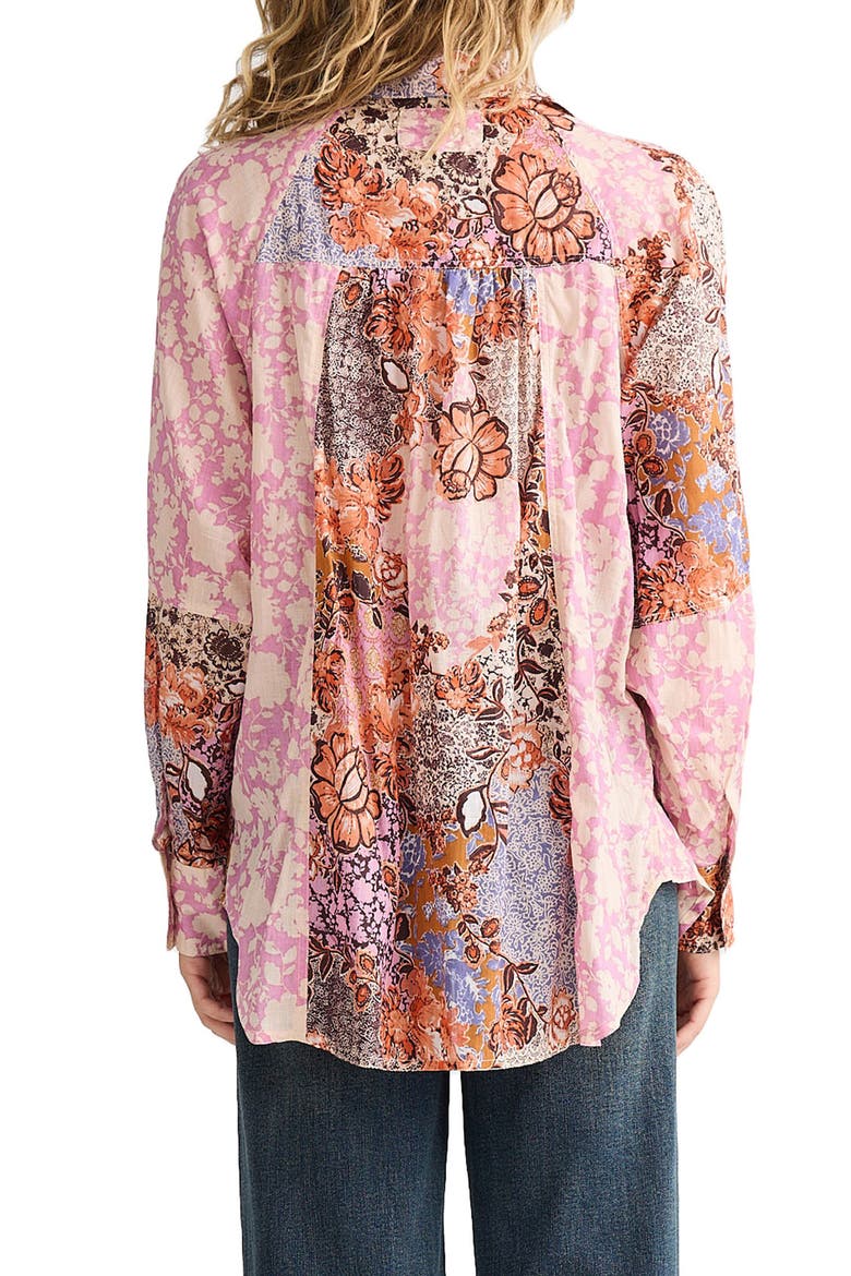 Freefalling High-Low Shirt, Alternate, color, DREAM WEAVER/ MEADOW MUSE