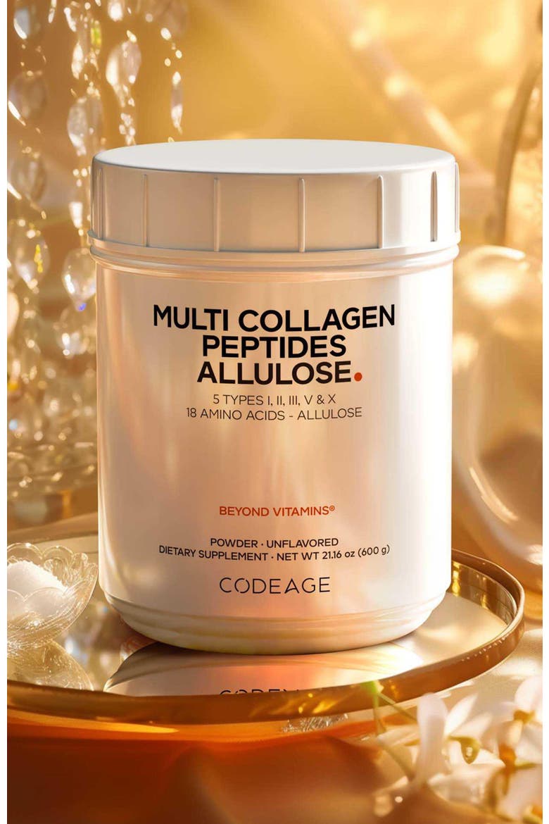 Multi Collagen Peptides + Allulose Unflavored, Alternate, color, White