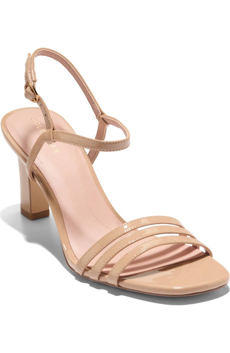 Cole Haan Michelina Strappy Sandal, Main, color, Tuscan Sand Patent Leather
