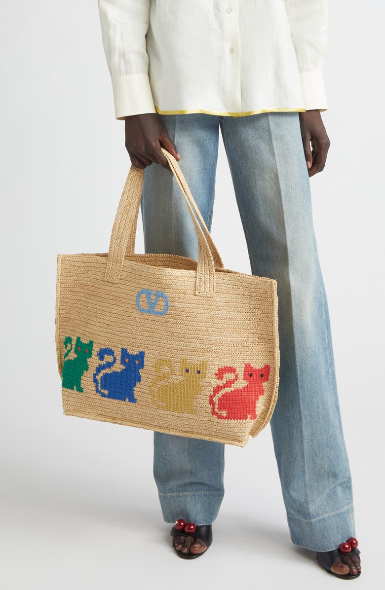 Stella McCartney Falabella Shaggy Dear Faux Leather Wallet on a Chain, Alternate, color, Pearl Grey