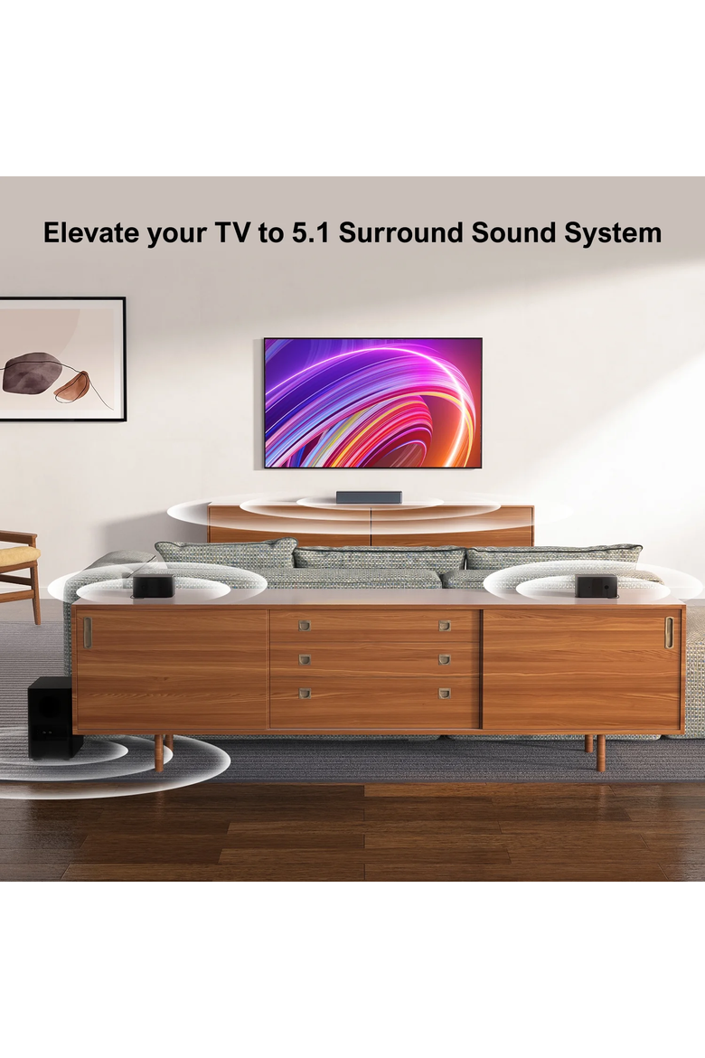 Poseidon M3T 5.1 Surround Sound Bar, Alternate, color, Black