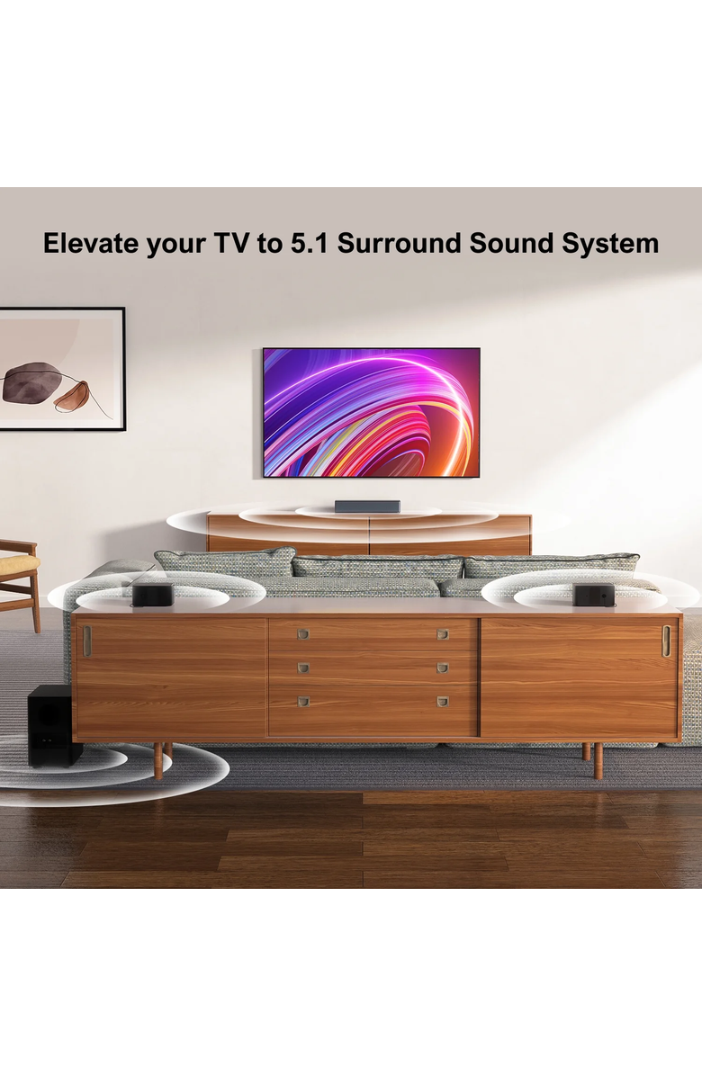 Ultimea Poseidon M3T 5.1 Surround Sound Bar, Alternate, color, Black