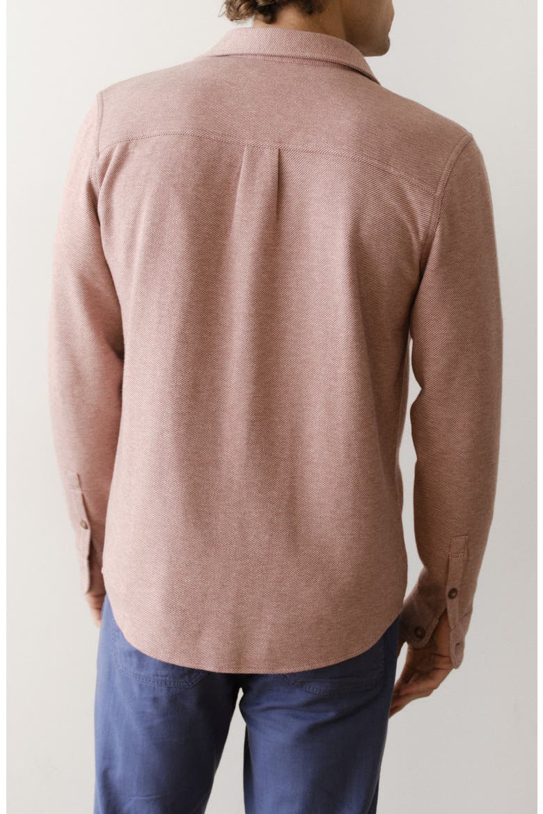 Pacifica Stretch Twill Overshirt, Alternate, color, FADED RED