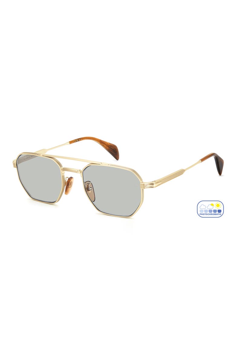 52mm Navigator Sunglasses, Alternate, color, GOLD BROWN HORN/ GRN FT AR