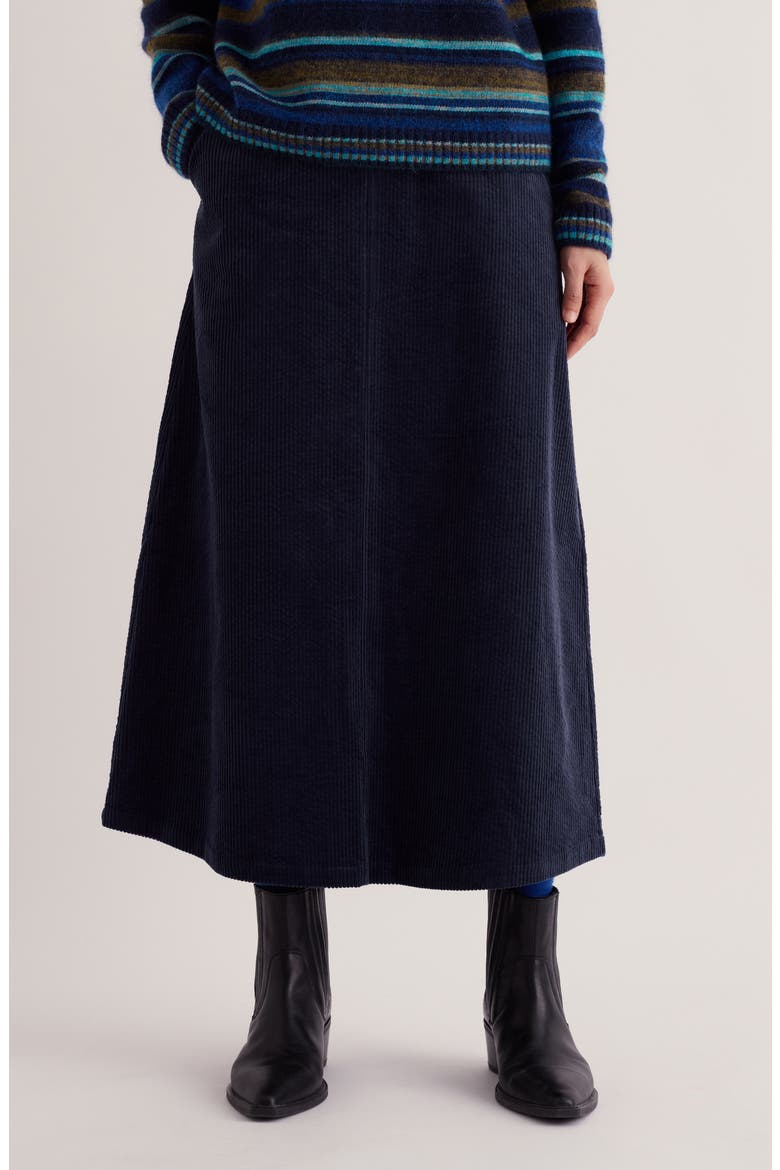 Window Wren Organic Cotton Corduroy Midi Skirt, Main, color, MARITIME