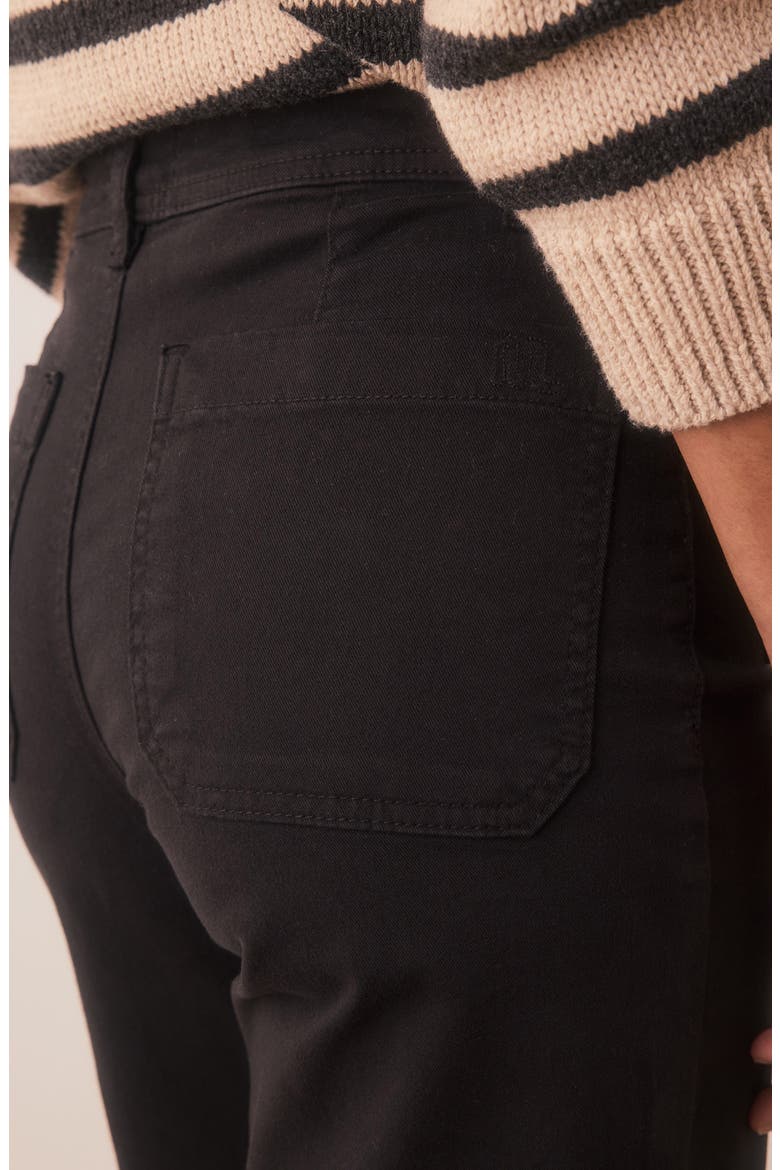 Bridget Cotton High Waist Wide Leg Crop Pants, Alternate, color, FADED BLACK