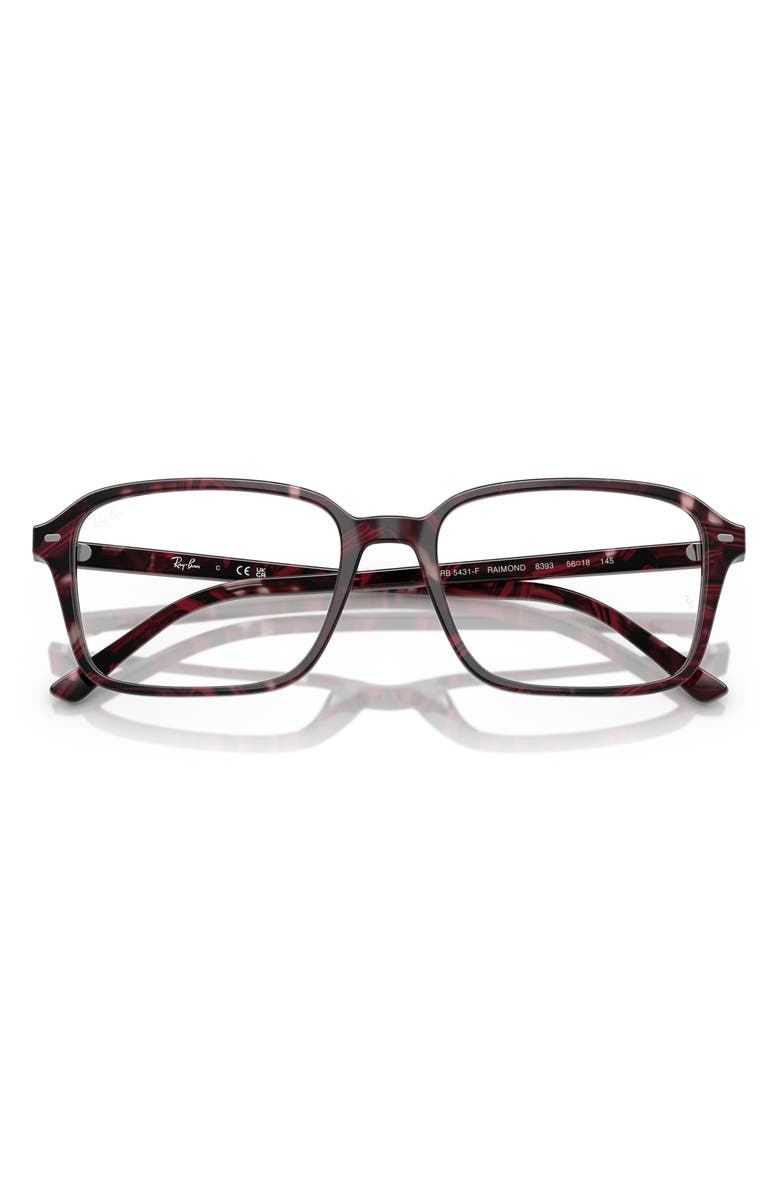 Ray-Ban 54mm Square Optical Glasses, Alternate, color, Violet