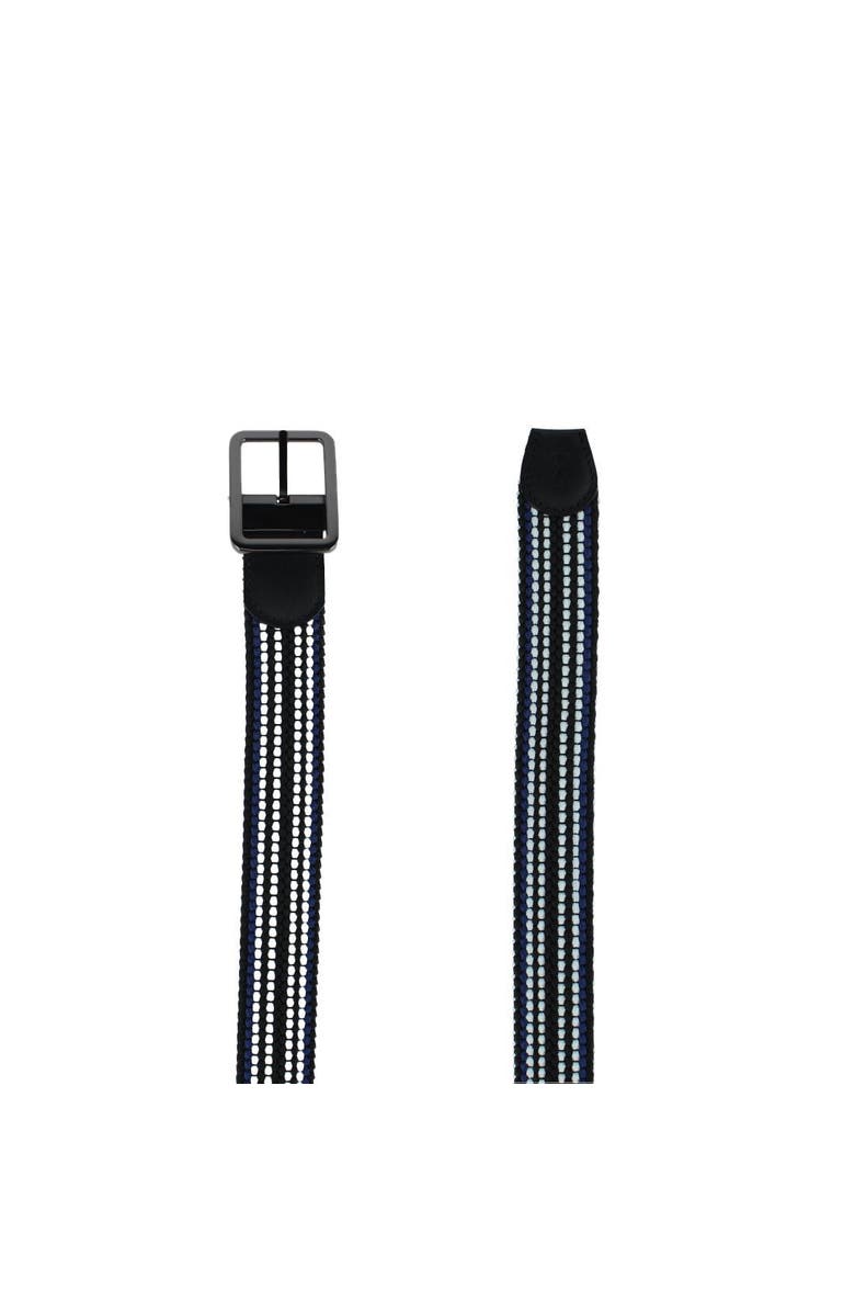 Trafalgar Alejandro Black Stripes and White Reversible Braided Casual Golf Belt, Alternate, color, Black Stripes And White