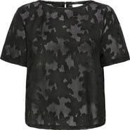 ICHI Short Sleeve Lace Shirt
