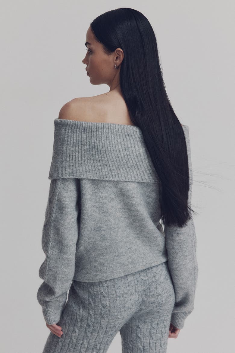 Off-the-shoulder Jumper, Alternate, color, Gray melange