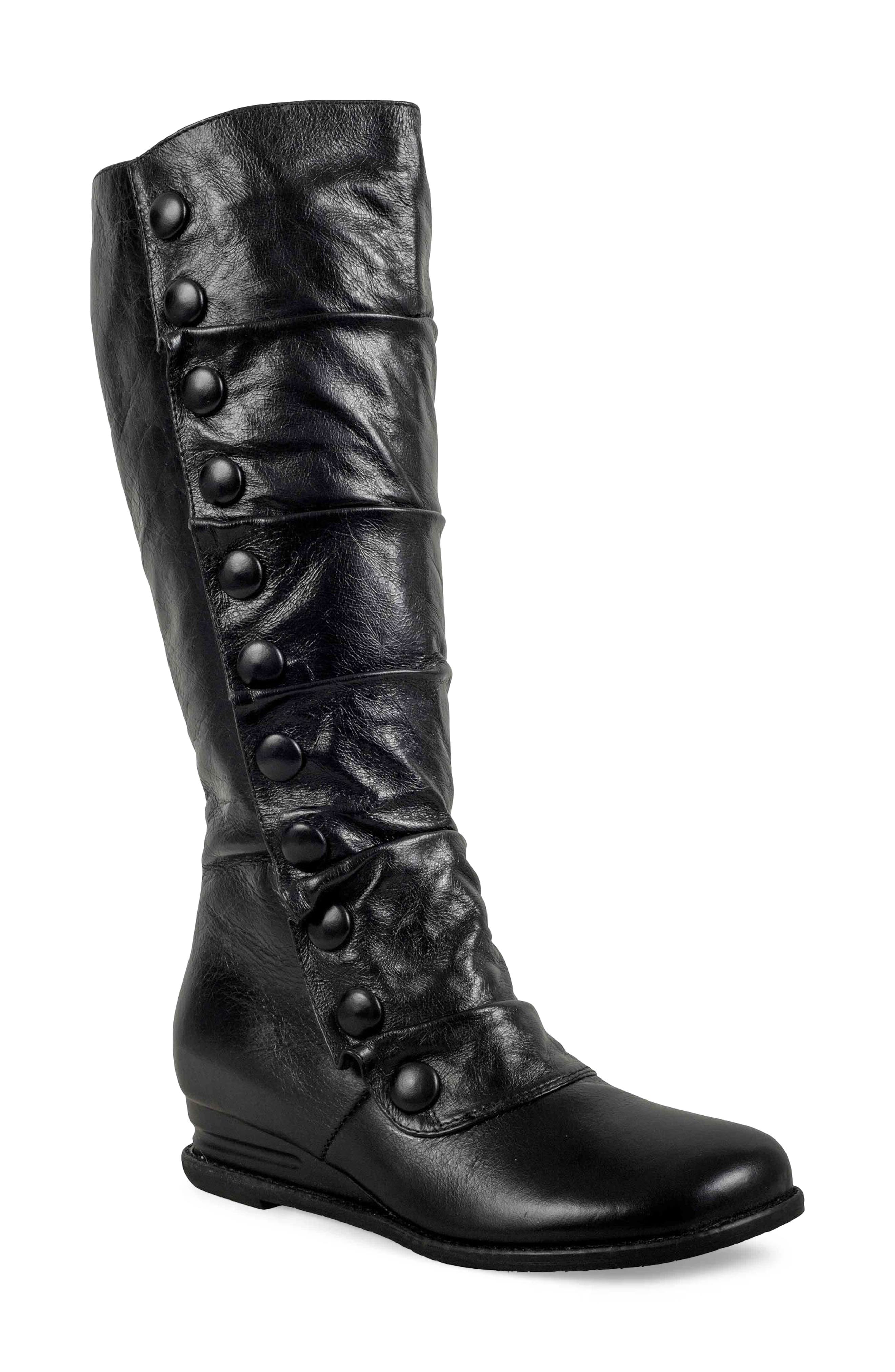 Miz Mooz Bobbie Mid Calf Boot, Main, color, Black