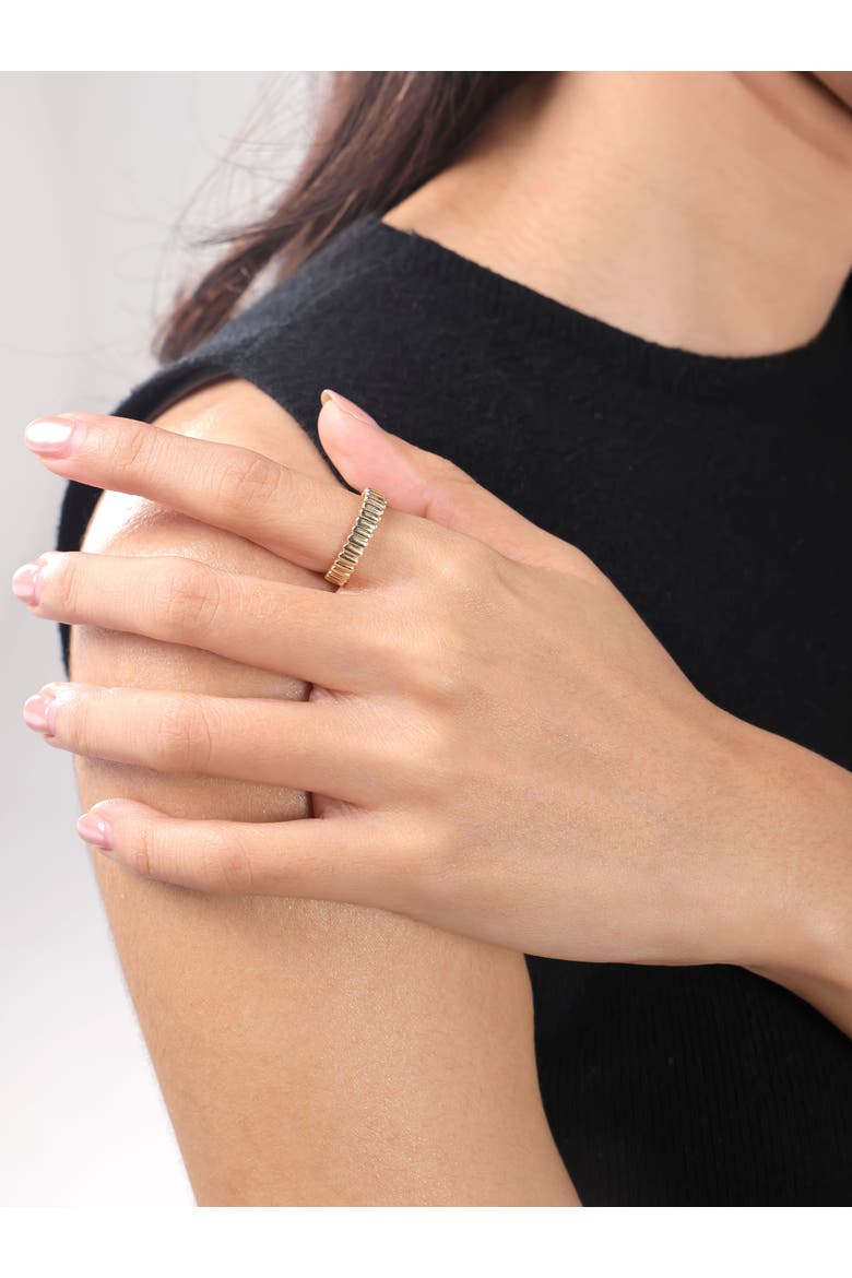 Ribbed Band Ring in 14K Gold, 5mm, Alternate, color, Yellow Gold