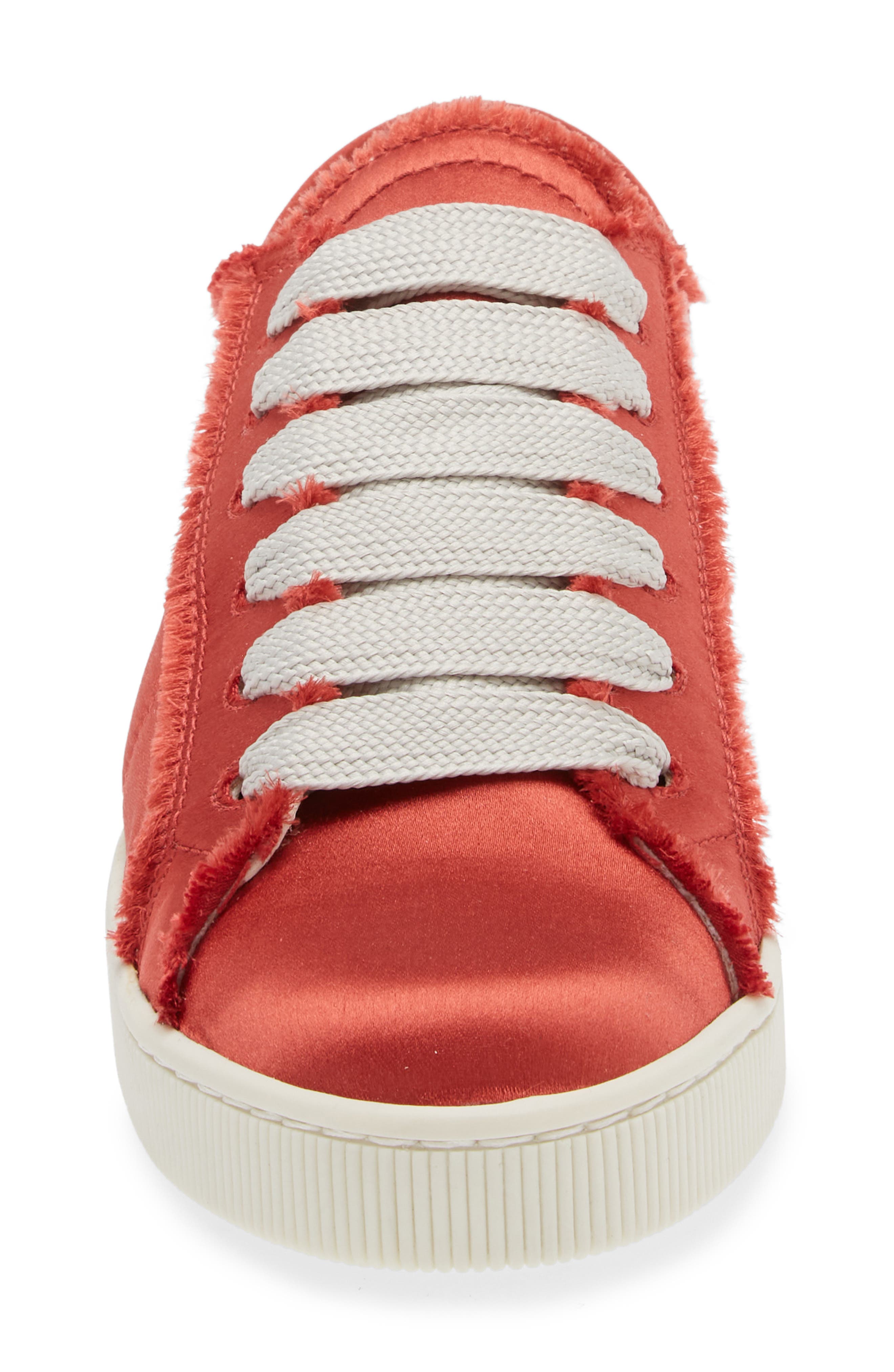 Pedro Garcia Persy Satin Sneaker, Alternate, color, Rubine Satin