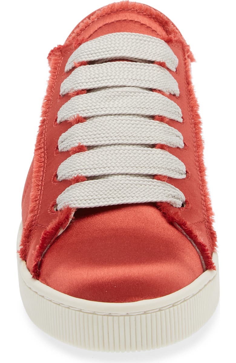 Pedro Garcia Persy Satin Sneaker, Alternate, color, Rubine Satin